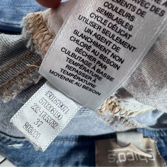 Chico's so slimming distressed ankle fit jeans. - Picture 8 of 14